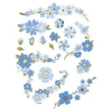 blue floral planner stickers