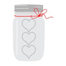 mason jar with bow