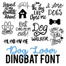 dog lover dingbat font