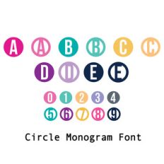 circle monogram font