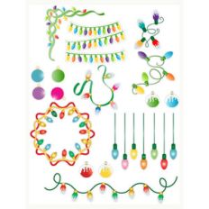 christmas lights planner stickers
