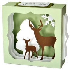 christmas deer gift card box