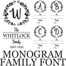 monogram family font