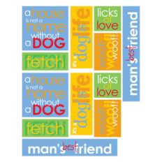 dog word stickers