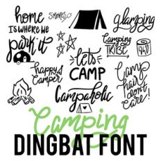 camping dingbat font