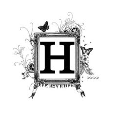 framed h monogram
