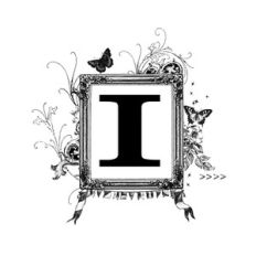 framed i monogram