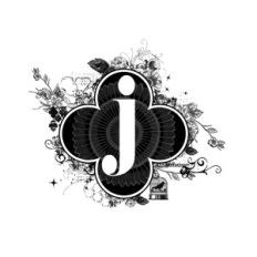 floral j monogram