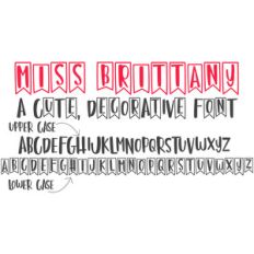 miss brittany font