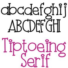 zp tiptoeing serif