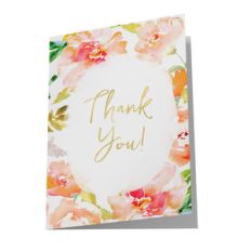 watercolor flower thank you card