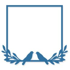 square frame with love birds
