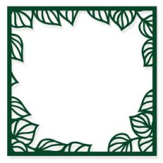 square frame with leaves