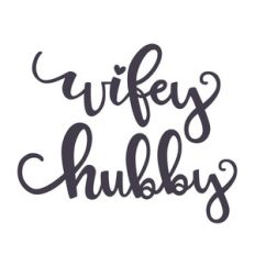 hubby wifey wedding phrase