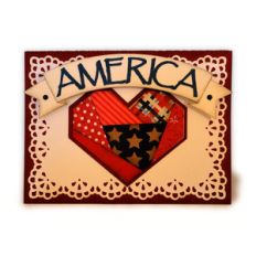 america heart doily a6 card