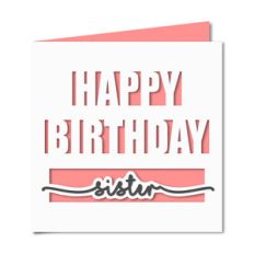 happy birthday sisiter card