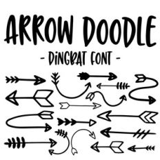 arrow doodle dingbat font