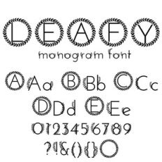leafy monogram font