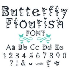 butterfly flourish font