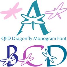 qfd dragonfly monogram font