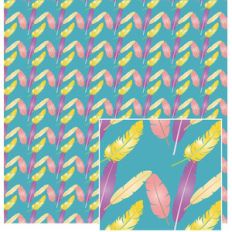 feathers on teal
