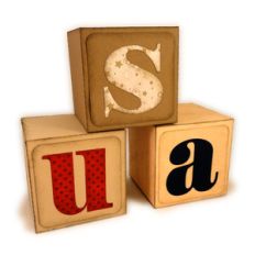 usa 3d blocks display