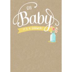 blank, diy baby shower invitation