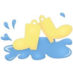 rainboots and puddle