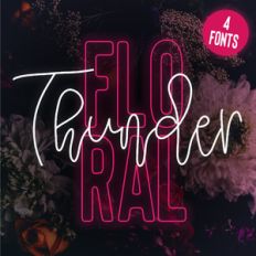 floral thunder font duo