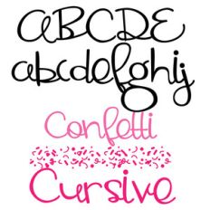 zp confetti cursive