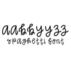 spaghetti font