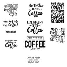 caffeine queen dingbat font