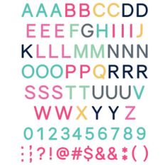 candy uppercase alphabet stickers
