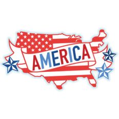 united states with america banner
