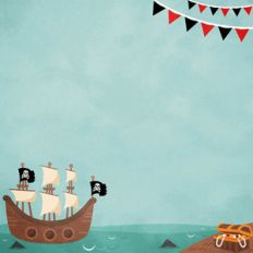 pirate ship background paper