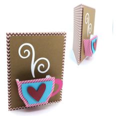 3d coffee cup card