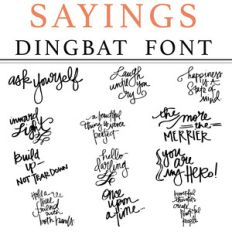 sayings dingbat font