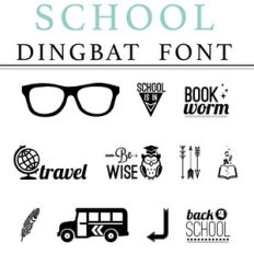 school dingbat font