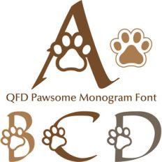 qfd pawsome monogram font