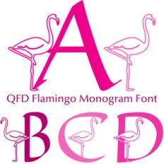 qfd flamingo monogram font
