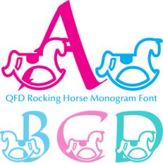 qfd rocking horse monogram font