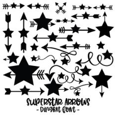 superstar arrows dingbat font