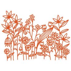 menorcan flowers repeating border