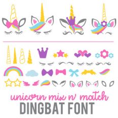 unicorn mix n' match dingbat font