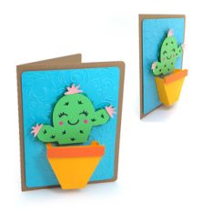 3d cactus card
