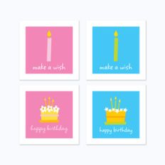 3 x 3 cards birthday