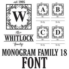 monogram family 18 font