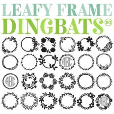 sg leafy monogram frames dingbats