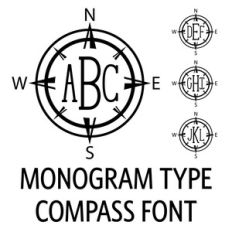monogram type - compass