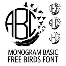 monogram basic - free birds